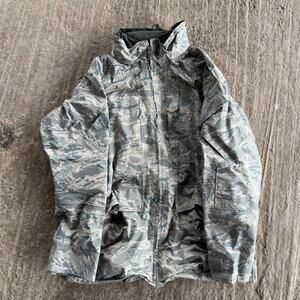 VINTAGE 90S CAMO GORETEX MILITARY ZIP UP JACKET COAT FIELD NYLON MENS XL